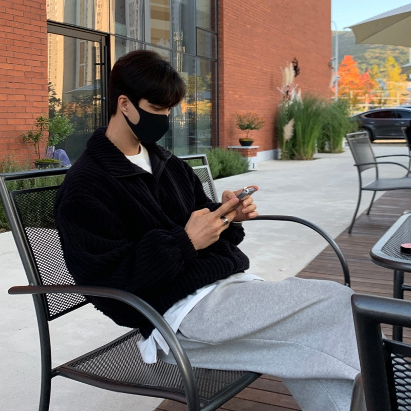 Χειμερινό παχύ κοτλέ τζάκετ Ανδρικό Ζεστό ρετρό μάλλινο ανδρικό μπουφάν Κορεατικό φαρδύ χοντρό κοντό παλτό Ανδρικό μάλλινο παλτό μεγάλου μεγέθους