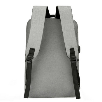 Αδιάβροχο επαγγελματικό ανδρικό σακίδιο πλάτης Πολυλειτουργικό ανδρικό μοντέρνο σακίδιο πλάτης ανακλαστικό σχέδιο Μαύρα σακίδια πλάτης USB Τσάντα φόρτισης πλάτης