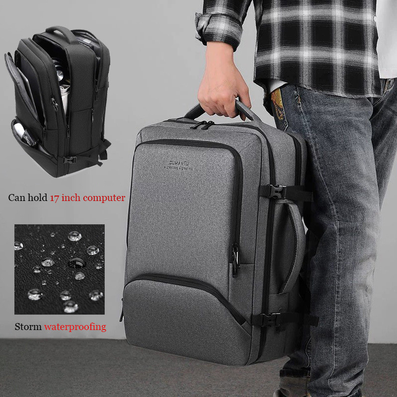 17,3 colio didelės talpos USB jungtis Daugiafunkcinė verslo nešiojamojo kompiuterio kuprinė vyrams Lauko kelioninis krepšys Oksfordo vandeniui atsparus mokyklinis krepšys