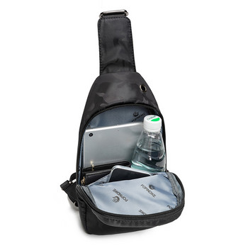 Мултифункционална чанта за мъже Мъжка чанта Модерна водоустойчива чанта от плат Oxford USB чанта за рамо Външна чанта за през рамо