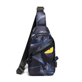 Мултифункционална чанта за мъже Мъжка чанта Модерна водоустойчива чанта от плат Oxford USB чанта за рамо Външна чанта за през рамо