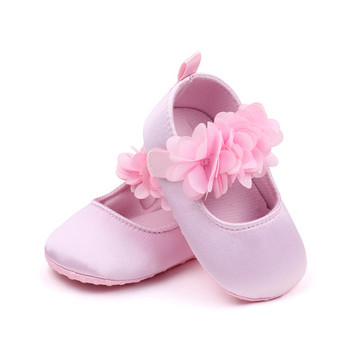 EWODOS Toddler Baby Girls Lovely Princess Shoes Baby\'s Sweet Flower Αντιολισθητικό κάτω μέρος First Walker Παπούτσια Παπούτσια για μικρά κορίτσια