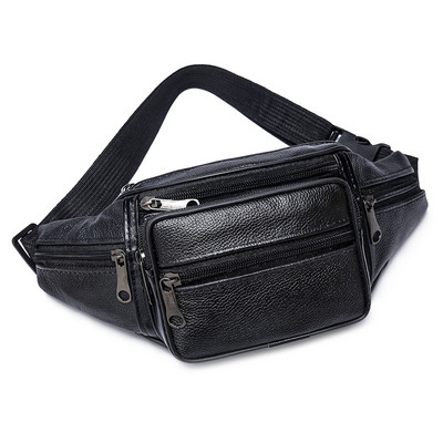 Дамски чанти през рамо от естествена кожа Мека кожена чанта за чанта Мъжка чанта за кръста Чанта за през рамо Телешка кожа