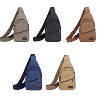 Νέα πάνινη ανδρική τσάντα στήθους μεγάλης χωρητικότητας Casual τσάντα σφεντόνας Αθλητική ανδρική τσάντα ώμου Εξωτερική τσάντα χιαστί για άνδρες