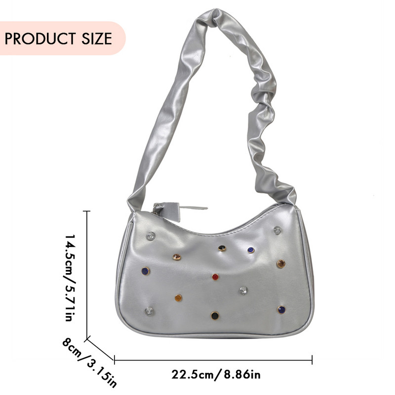 Geantă de găleată din PU pentru femei