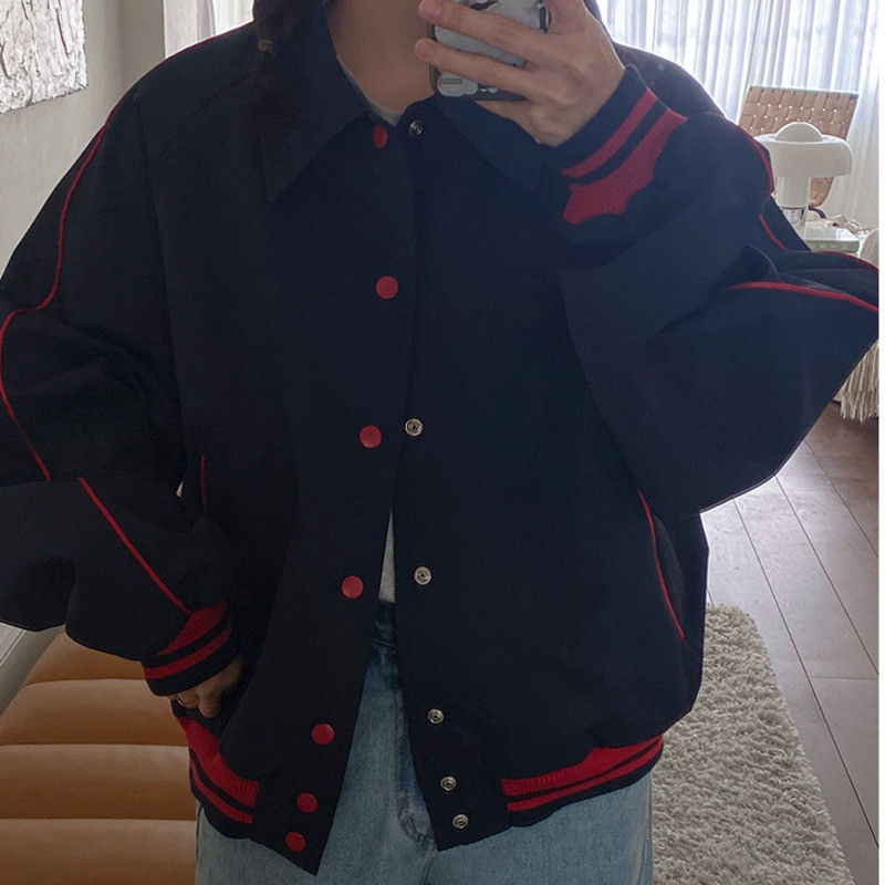 IEFB lühike revääriga jope Trend meeste vabaaja mantel Sügis uus korea stiilis lahtised topid Kontrastvärv mõõn Pesapalliriided 9C1075