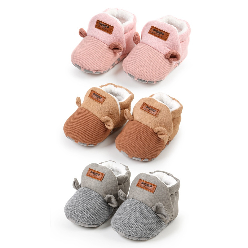 Toddler First Walker Παπούτσια Φθινοπωρινού και Χειμώνα Αντιολισθητική μαλακή σόλα για αγόρια και κορίτσια (0-18 μηνών)