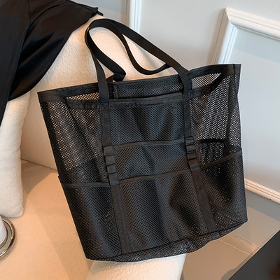 Nove mekane šuplje mrežaste torbe na rame Modne torbe za plažu velikog kapaciteta Ženske kompozitne vanjske torbe Torbe otporne na habanje