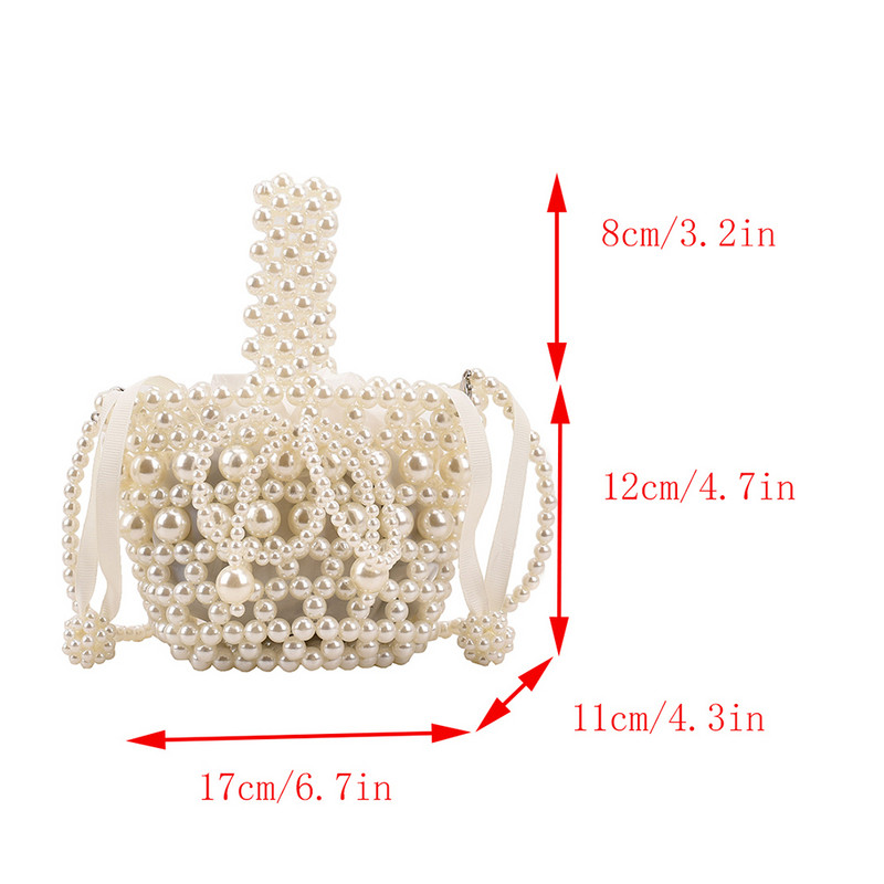 Μίνι μαργαριταρένια γυναικεία τσάντα 2023 Χειροποίητη vintage υφασμένη με χάντρες τσάντα πάρτι ώμου Γυναικείες τσάντες γάμου Πολυτελές καλοκαιρινό τσαντάκι