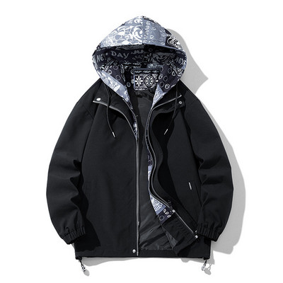 Paisley Hooded Jacket Ανδρικά 7XL 8XL Μπουφάν Plus Size Παλτό Μόδα Casual Άνοιξη Φθινοπωρινό Ανεμοδράστη Ανδρικά Εξωτερικά Ενδύματα Μεγάλο Μέγεθος 8XL