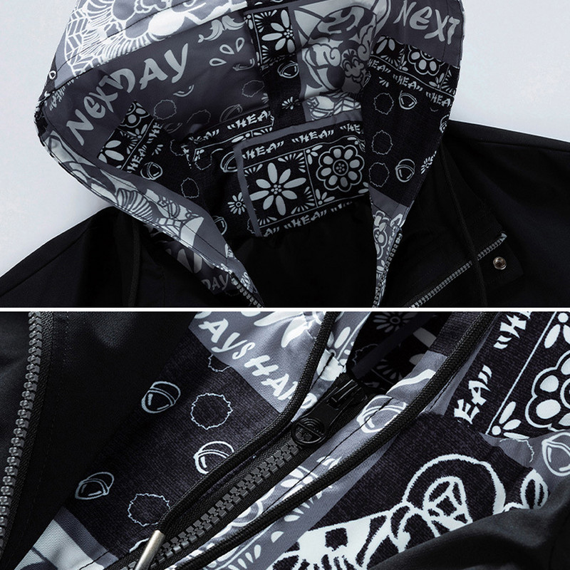 Paisley Hooded Jacket Ανδρικά 7XL 8XL Μπουφάν Plus Size Παλτό Μόδα Casual Άνοιξη Φθινοπωρινό Ανεμοδράστη Ανδρικά Εξωτερικά Ενδύματα Μεγάλο Μέγεθος 8XL