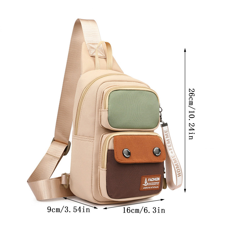 Ανδρική γυναικεία τσάντα στήθους χιαστί αναψυχής εξωτερικού χώρου Πολυλειτουργική αδιάβροχη αποθήκευση Αντρική γυναικεία τσάντα ώμου