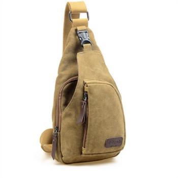 Man Fashion Messenger Casual Travel Τσάντα στήθους Καμβά χιαστί Πακέτο πλάτης Ανδρική Τσάντα ώμου Πολυλειτουργική Μικρή τσάντα ταξιδιού