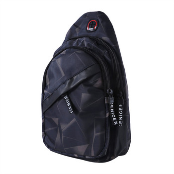Мъжка чанта за гърди Модна ежедневна преносима спортна чанта на открито в корейски стил с голям капацитет Водоустойчива чанта през рамо за мъже