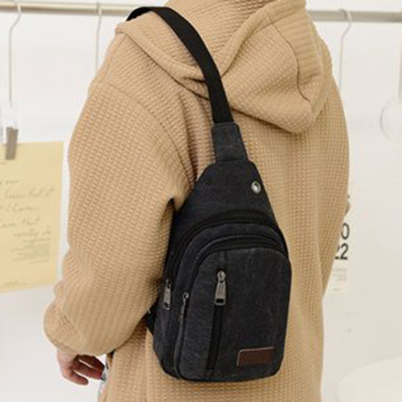 Ανδρικές τσάντες ώμου Πακέτο μέσης Τσάντα χιαστί χιαστί για υπαίθριο αθλητισμό Ταξίδι Πεζοπορίας στήθος ώμου Καθημερινή καμβά τσάντα για πικ-νικ