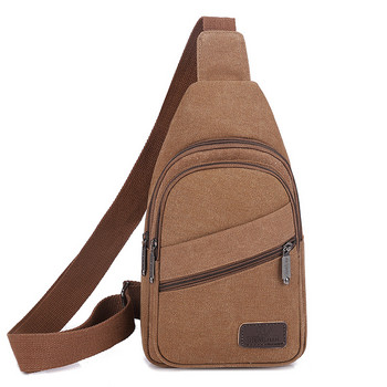 Ανδρικές τσάντες στήθους Casual Canvas One Shoulder Τσάντες χιαστί Trend Outdoor Chest Backpack For Men Sportsman Fashion Messenger Pack