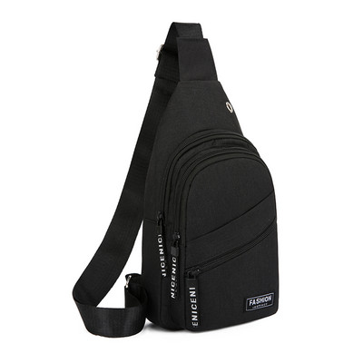 Pánske náprsné tašky, ležérne plátené tašky cez rameno, trendy outdoorové náprsné tašky pre mužov, športové módne tašky cez rameno