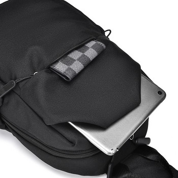 Мъжка ежедневна чанта за гърди Ежедневна универсална модерна нова чанта за гърди Момчета Спортна диагонална раница
