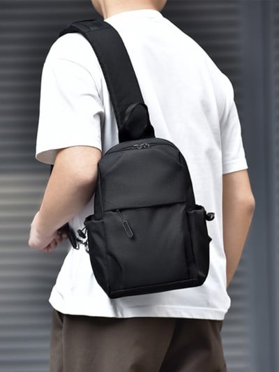 Meeste vabaaja rinnakott Igapäevane mitmekülgne trendikas uus rinnakott poistele sportlik diagonaalne seljakott