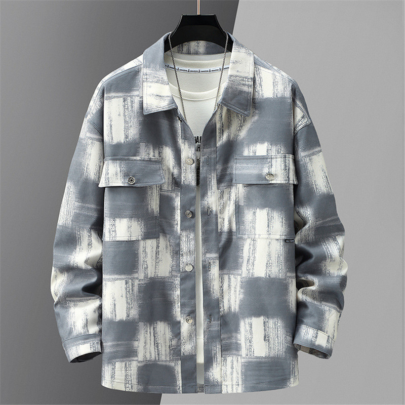 Καρό Μπουφάν Ανδρικό Μέγεθος 10XL 11XL Παλτό Μπουφάν Ανοιξιάτικο Φθινοπωρινό Μπουφάν Ανδρικό Μεγάλο Μέγεθος 10XL Εξωτερικά ρούχα Vintage Casual