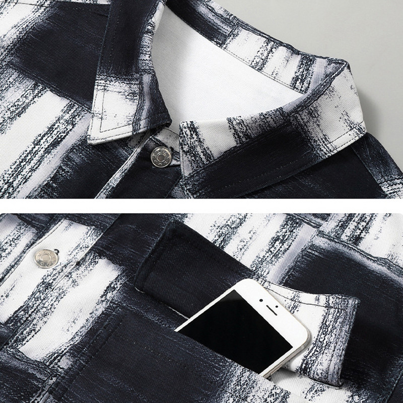 Καρό Μπουφάν Ανδρικό Μέγεθος 10XL 11XL Παλτό Μπουφάν Ανοιξιάτικο Φθινοπωρινό Μπουφάν Ανδρικό Μεγάλο Μέγεθος 10XL Εξωτερικά ρούχα Vintage Casual