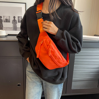 Дамски платнени чанти през рамо, едноцветни дамски слинг, раница за кръста, раници 2023 г. Дамска чанта за гърди Водоустойчива туристическа чанта, ръчна чанта