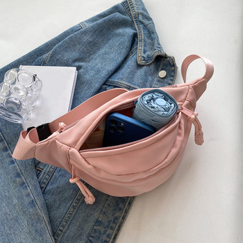 Дамски платнени чанти през рамо, едноцветни дамски слинг, раница за кръста, раници 2023 г. Дамска чанта за гърди Водоустойчива туристическа чанта, ръчна чанта