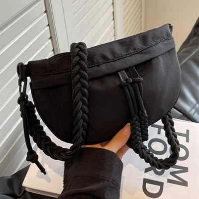 Sieviešu audekls Crossbody somas vienkrāsains sieviešu siksnas jostas komplekts Fanny Packs 2023 Sieviešu krūšu soma Ūdensizturīga pārgājienu soma rokassoma