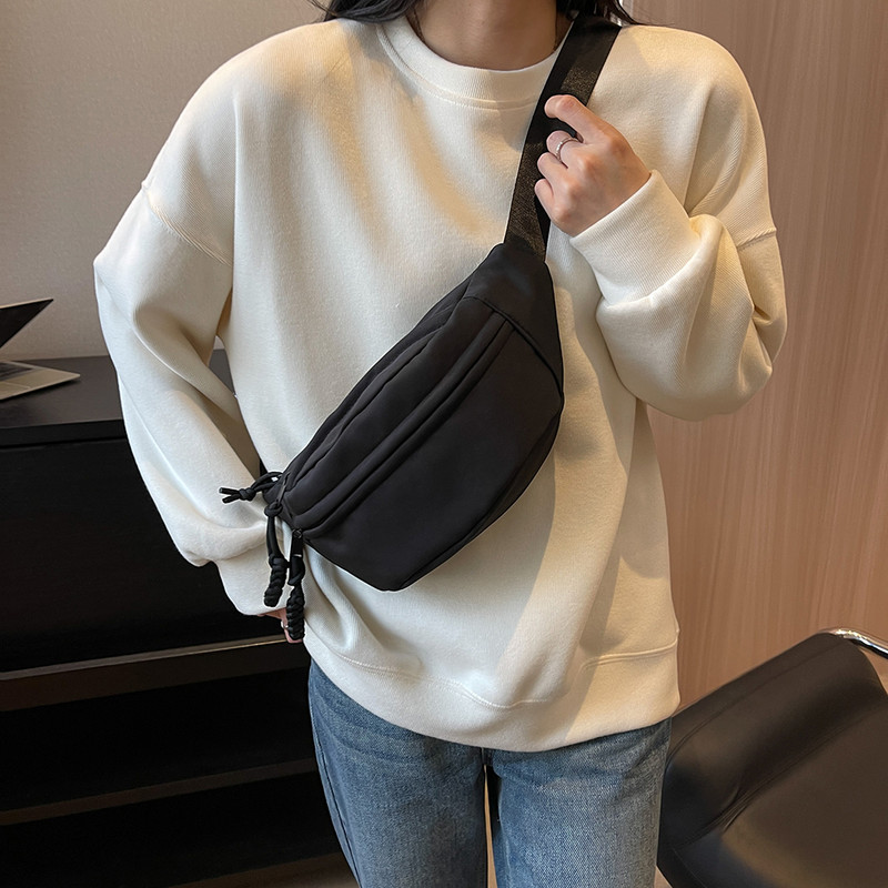 Sieviešu audekls Crossbody somas vienkrāsains sieviešu siksnas jostas komplekts Fanny Packs 2023 Sieviešu krūšu soma Ūdensizturīga pārgājienu soma rokassoma