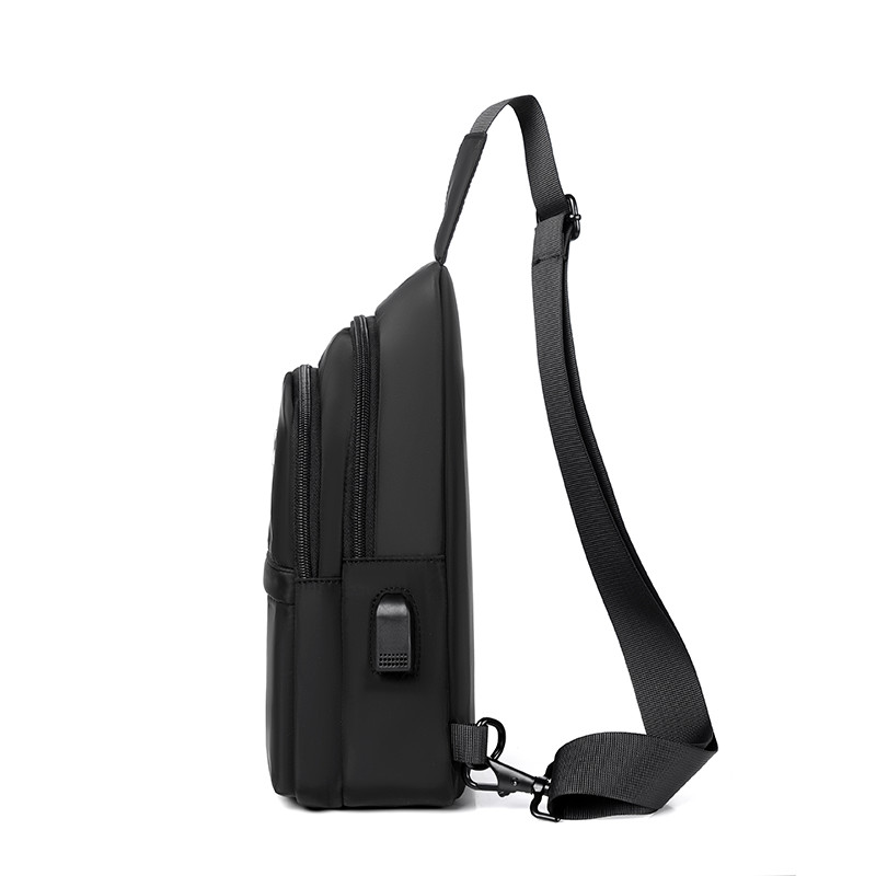 Tide Cool Fashion Ανδρική τσάντα στήθους Usb φόρτιση Ανδρικά και γυναικεία μοντέλα Μικρό σακίδιο πλάτης ώμου εξωτερικού χώρου