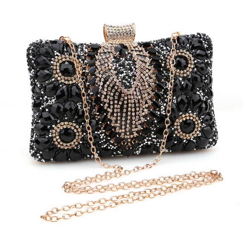 Νέο Diamond γυναικείο πολυτελές Clutch βραδινή τσάντα Γυναικείο κρύσταλλο γάμου Γυναικείο πορτοφόλι τσέπης κινητού τηλεφώνου Γυναικείο πορτοφόλι για δώρο ποιότητας πάρτι