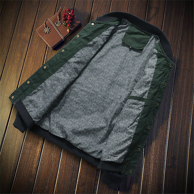 Μπουφάν Varsity Ανδρικά μπουφάν μπουφάν μπουφάν μπέιζμπολ Μόδα Casual Ανοιξιάτικα παλτό με κουμπιά φθινοπώρου Ανδρικά μπουφάν συν μέγεθος 5XL