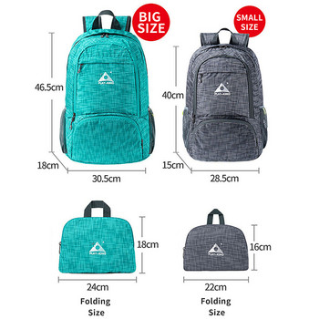 Нова водоустойчива сгъваема раница Мъжки леки дизайнерски чанти Преносими раници за пътуване на открито Луксозна свръхлека сгъваема чанта