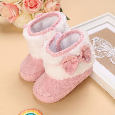 Fată Băiat Iarnă Nou-Născut Bebeluș Cu buline Drăguț Desene Animat Pantofi din bumbac Talpă moale Plus Cizme de catifea Călduțe Pantofi de mers pentru copii mici