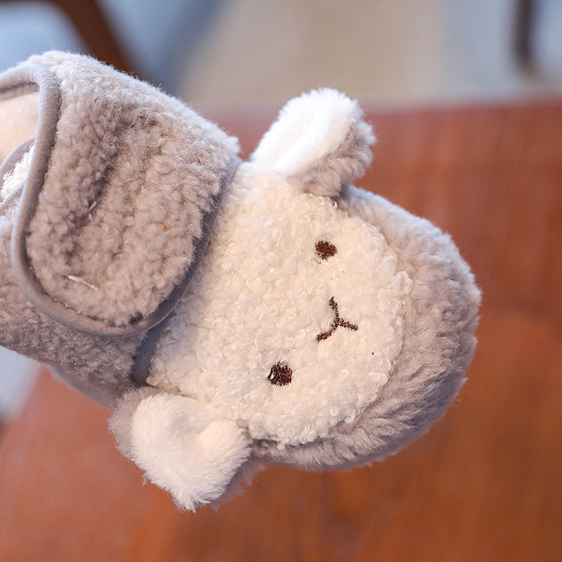 Fată Băiat Iarnă Nou-Născut Bebeluș Cu buline Drăguț Desene Animat Pantofi din bumbac Talpă moale Plus Cizme de catifea Călduțe Pantofi de mers pentru copii mici