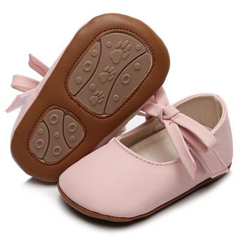 BeQeuewll Baby Girls Mary Jane Παπούτσια Bowknot PU Princess Flats Casual παπούτσια για περπάτημα για νεογέννητο βρέφος