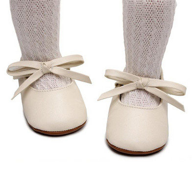 BeQeuewll Baby Girls Mary Jane cipők Bowknot PU Princess Flats alkalmi sétacipők újszülött kisgyermekek számára