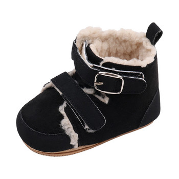 Бебешки обувки Момче Момиче Зимни топли детски ботуши за сняг Поларено меко дъно Удебелени обувки Новородени вътрешни маратонки Малки деца Първи проходилки