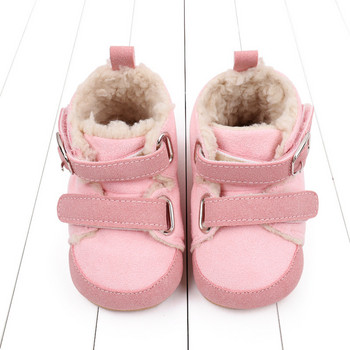 Бебешки обувки Момче Момиче Зимни топли детски ботуши за сняг Поларено меко дъно Удебелени обувки Новородени вътрешни маратонки Малки деца Първи проходилки