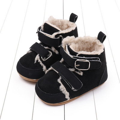 Pantofi pentru bebeluși Băiat Fată Iarnă Cizme de zăpadă calde pentru sugari Fleece Fund moale Îngroșa Pantofi nou-născut de interior Pantofi de interior pentru copil mic Primii plimbări