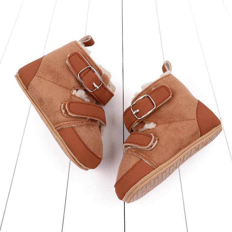 Pantofi pentru bebeluși Băiat Fată Iarnă Cizme de zăpadă calde pentru sugari Fleece Fund moale Îngroșa Pantofi nou-născut de interior Pantofi de interior pentru copil mic Primii plimbări