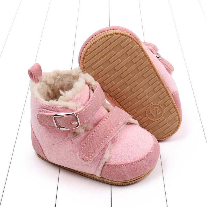 Pantofi pentru bebeluși Băiat Fată Iarnă Cizme de zăpadă calde pentru sugari Fleece Fund moale Îngroșa Pantofi nou-născut de interior Pantofi de interior pentru copil mic Primii plimbări