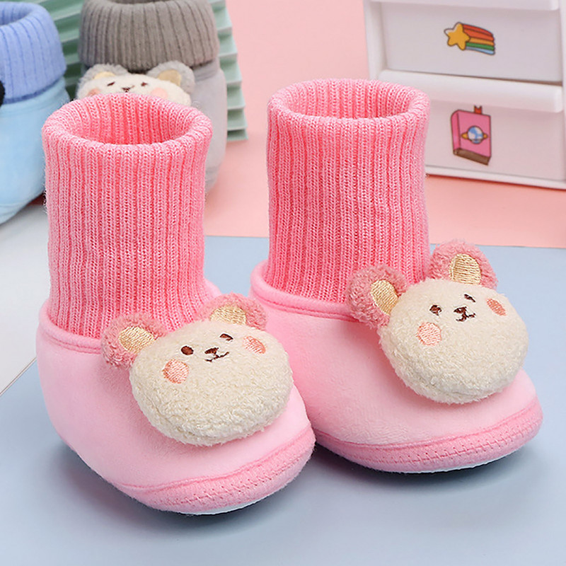 Παπούτσια για αγόρια Μποτάκια για κορίτσια Χειμερινά ζεστά κινούμενα σχέδια Animal Toddler Prewalkers Βαμβακερά μαλακά αντιολισθητικά χειμωνιάτικα παπούτσια για βρέφη για βρέφη
