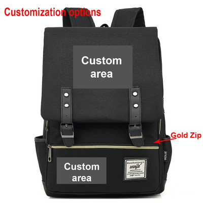 Imprimare personalizată DIY Îmi place fotografia sau logo-ul Băiat Fată Geantă de școală Adolescenți Genți de școală Pânză Femei Rucsac Bărbați Rucsac