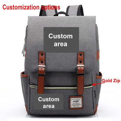 Imprimare personalizată DIY Îmi place fotografia sau logo-ul Băiat Fată Geantă de școală Adolescenți Genți de școală Pânză Femei Rucsac Bărbați Rucsac