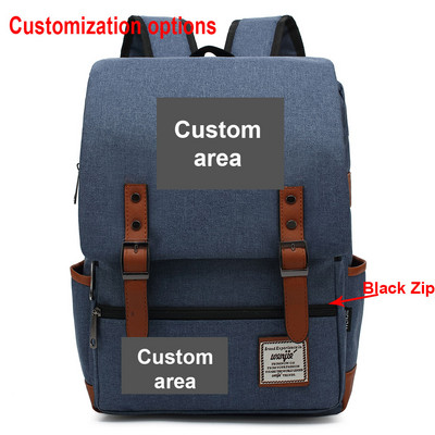 Imprimare personalizată DIY Îmi place fotografia sau logo-ul Băiat Fată Geantă de școală Adolescenți Genți de școală Pânză Femei Rucsac Bărbați Rucsac
