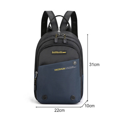 Ανδρικά σακίδια πλάτης ταξιδιού Αντικλεπτικά σακίδια πλάτης Nylon Messenger Τσάντα χιαστί Μικρό πακέτο στήθους Τσάντα ορειβασίας πεζοπορίας για εξωτερικούς χώρους