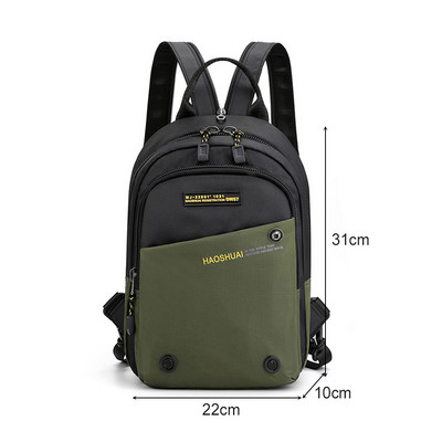 Ανδρικά σακίδια πλάτης ταξιδιού Αντικλεπτικά σακίδια πλάτης Nylon Messenger Τσάντα χιαστί Μικρό πακέτο στήθους Τσάντα ορειβασίας πεζοπορίας για εξωτερικούς χώρους