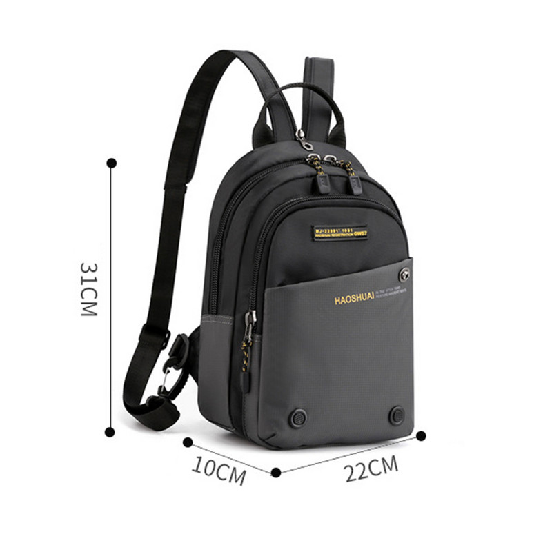 Ανδρικά σακίδια πλάτης ταξιδιού Αντικλεπτικά σακίδια πλάτης Nylon Messenger Τσάντα χιαστί Μικρό πακέτο στήθους Τσάντα ορειβασίας πεζοπορίας για εξωτερικούς χώρους
