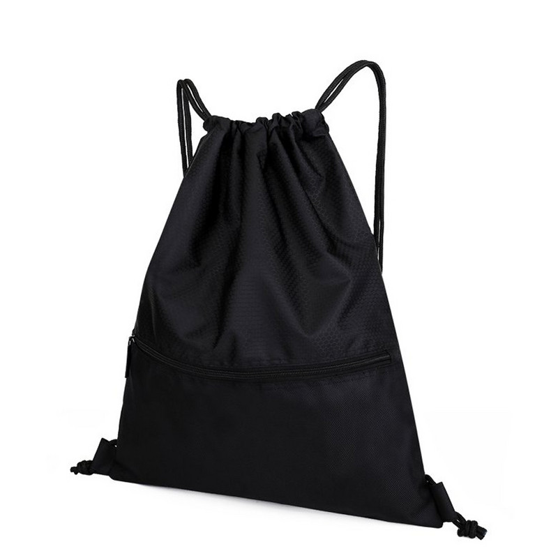 Nylonový batoh s veľkou kapacitou pre ženy a mužov, odolný voči oderu, proti striekajúcej vode, vonkajší, so sťahovacou šnúrkou, jazdecký, s pevným vreckom na zips, športový